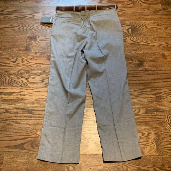 NWT Reed St. James Men's Dress Pants Size 34 X 30 Grey, With Belt, Vintage(?) - Picture 5 of 10